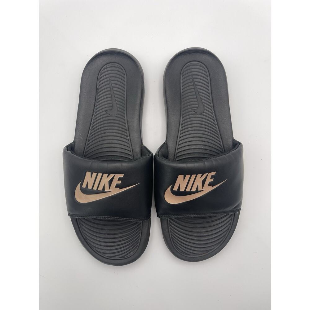 Nike Women's Victori One Slides Slippers CN9677-001 Black Bronze Size 12